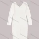 Wholesale Women's Casual V Neck Long Sleeve Split Side Plain Dress White Guangzhou Clothing Wholesale Market & Suppliers -LIUHUAMALL