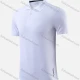 Wholesale Men's Breathable Softness High Stretchy Athletic Plain Short Sleeve Polo Shirts 909# White Clothing Wholesale Market Liuhua