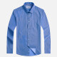 Men's Formal Collared Long Sleeve Allover Print Button Down Shirts Blue Clothing Wholesale Market -LIUHUA