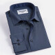 Men's Formal Stand Collar Long Sleeve Buttons Argyle Allover Print Shirt Dark Blue Clothing Wholesale Market -LIUHUA