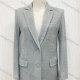 Wholesale Women's Lapel Single Breasted Plain Blazer Suit Jacket Flap Pockets Gray Clothing Wholesale Market Liuhua