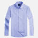 Men's Formal Collared Long Sleeve Plain Button Down Shirts Blue Clothing Wholesale Market -LIUHUA