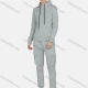 Wholesale Men's Hooded Drawstring Flap Pockets Plain Hoodies & Ankle-Tie Pants 2-Piece Set 2233# 3# Clothing Wholesale Market Liuhua