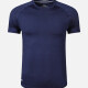 Men's Quick Dry Comfy Workout Contrast Splicing Athletic T-Shirt 6005# Navy Clothing Wholesale Market -LIUHUA