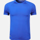 Men's Quick Dry Comfy Workout Contrast Splicing Athletic T-Shirt 6005# Deep Sky Blue Clothing Wholesale Market -LIUHUA