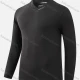 Wholesale Men's Mock Neck Long Sleeve Hot Stamping Letter Plain Athletic Sweatshirt 910# Black Clothing Wholesale Market Liuhua