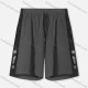Wholesale Men's Performance Workout Colorblock Slogan Athletic Shorts With Zip Pockets Dark Gray Clothing Wholesale Market Liuhua