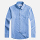 Men's Formal Plain Collared Long Sleeve Button Down Shirts Blue Clothing Wholesale Market -LIUHUA