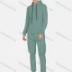 Wholesale Men's Hooded Drawstring Flap Pockets Plain Hoodies & Ankle-Tie Pants 2-Piece Set 2233# 18# Clothing Wholesale Market Liuhua