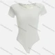 Wholesale Women's Basic Plain Round Neck Short Sleeve Bodycon Bodysuits White Clothing Wholesale Market Liuhua