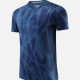 Men's Quick Dry Comfy Workout Allover Print Athletic T-Shirt 2695# Dark Blue Clothing Wholesale Market -LIUHUA