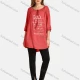 Wholesale Women's Casual Tie Front Round Neck Hollow Out Bell Sleeve Letter Print Plain Tunic 7 Clothing Wholesale Market Liuhua