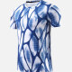 Men's Quick Dry Comfy Workout Allover Print Athletic T-Shirt 2695# Blue Clothing Wholesale Market -LIUHUA