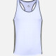 Men's 180g Quick Dry Comfy Workout Racerback Contrast Neck Trim Athletic Colorblock Letters Tank Top 2332# White Clothing Wholesale Market -LIUHUA