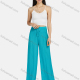 Wholesale Women's Casual Drawstring Shirred Plain Wide Leg Trouser 4# Wholesale Clothing Market & Suppliers -LIUHUAMALL