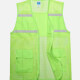 Mesh Zipper Front High Visibility Reflective Strips Safety Vests with Pockets Fluorescent Green Clothing Wholesale Market -LIUHUA