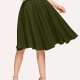 Women's High Waist Ruffle Hem Plain Knee Length Skirt AY253# 15# Clothing Wholesale Market -LIUHUA