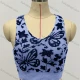 Wholesale Woman's Fashion Round Neck Butterfly Cartoon Print Striped Knit Crop Sweater Tank Top 554 Clothing Wholesale Market Liuhua