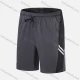 Wholesale Men's Performance Workout Colorblock Striped Athletic Shorts With Zip Pockets A033# Dark Gray Clothing Wholesale Market Liuhua