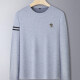 Men's Casual Long Sleeve Crew Neck Letter Embroidery T-shirt 855# Gray Clothing Wholesale Market -LIUHUA
