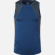 Men's 180g Quick Dry Comfy Workout Sleeveless Athletic Colorblock Tank Top 3303# Dark Cerulean Clothing Wholesale Market -LIUHUA