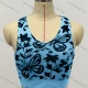 Wholesale Woman's Fashion Round Neck Butterfly Cartoon Print Striped Knit Crop Sweater Tank Top 553 Clothing Wholesale Market Liuhua