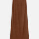 Women's Solid French Rib Casual Maxi Skirt Brown Clothing Wholesale Market -LIUHUA