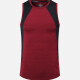 Men's 180g Quick Dry Comfy Workout Sleeveless Athletic Colorblock Tank Top 3303# Maroon Clothing Wholesale Market -LIUHUA