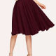 Women's High Waist Ruffle Hem Plain Knee Length Skirt AY253# 27# Clothing Wholesale Market -LIUHUA