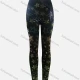Wholesale Women's Casual High Waist Rhinestone Star Print Stretchy Leggings 202537# Black Clothing Wholesale Market Liuhua