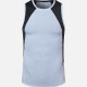 Men's 180g Quick Dry Comfy Workout Sleeveless Athletic Colorblock Tank Top 3303# White Clothing Wholesale Market -LIUHUA