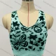 Wholesale Woman's Fashion Round Neck Butterfly Cartoon Print Striped Knit Crop Sweater Tank Top 552 Clothing Wholesale Market Liuhua