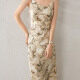 Women's Elegant Spaghetti Strap Abstract Print Midi Dress Beige Clothing Wholesale Market -LIUHUA