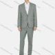 Wholesale Men's Business Striped Lapel One Button Flap Pockets Blazer & Trousers 2 Piece Sets 22# Clothing Wholesale Market Liuhua