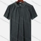 Wholesale Men's Quick Dry Workout Button Front Plain Reflective Stripes Polo Shirts 6651# Dark Gray Clothing Wholesale Market Liuhua