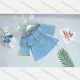 Wholesale Girl's Denim Round Neck Embroidery Bell Sleeves Mesh Floral Print Cutout Top With Belt Yellow Clothing Wholesale Market Liuhua