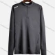 Wholesale Men's Mock Neck Long Sleeve Half Zip Plain Workout Sweatshirt 810# Dark Gray Clothing Wholesale Market Liuhua