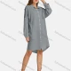 Wholesale Women's Casual Drop Shoulder Shirt Collar Button Front Long Sleeve Star Rhinestone Plain Tunic 2 Clothing Wholesale Market Liuhua