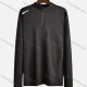 Wholesale Men's Mock Neck Long Sleeve Half Zip Plain Workout Sweatshirt 810# Black Clothing Wholesale Market Liuhua