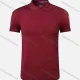 Wholesale Men's 180g Quick Dry Workout Reflective Stripes Solid Athletic Polo Shirt 905# Maroon Clothing Wholesale Market Liuhua