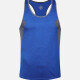 Men's 120g Quick Dry Comfy Workout Racerback Athletic Colorblock Tank Top 2220# Blue Clothing Wholesale Market -LIUHUA