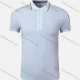 Wholesale Men's 180g Quick Dry Workout Reflective Stripes Solid Athletic Polo Shirt 905# White Clothing Wholesale Market Liuhua