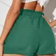 Wholesale Women's Casual Elastic Waist Drawstring Ruffle Trim Plain Shorts AY245# 25# Clothing Wholesale Market Liuhua