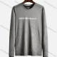 Wholesale Men's Round Neck Long Sleeve Letter Graphic Workout Sweatshirt 2080# Light Gray Clothing Wholesale Market Liuhua