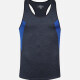 Men's 120g Quick Dry Comfy Workout Racerback Athletic Colorblock Tank Top 2220# Black Clothing Wholesale Market -LIUHUA