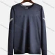 Wholesale Men's High Stretchy Round Neck Striped Athletic Long Sleeve Sweatshirt 2092# Dark Cerulean Clothing Wholesale Market Liuhua