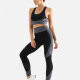Women's 2 Piece Colorblock Workout Outfits Sports Bra Seamless Leggings Yoga Gym Activewear Set AB31-1# Black Clothing Wholesale Market -LIUHUA
