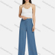 Wholesale Women's Casual Drawstring Shirred Plain Wide Leg Trouser 11# Wholesale Clothing Market & Suppliers -LIUHUAMALL