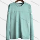 Wholesale Men's High Stretchy Round Neck Striped Athletic Long Sleeve Sweatshirt 2092# Gray Green Clothing Wholesale Market Liuhua