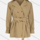 Wholesale Woman's Casual Lapel Notched Collar Long Sleeve Double Breasted Trench Coat With Belt Brown Clothing Wholesale Market Liuhua